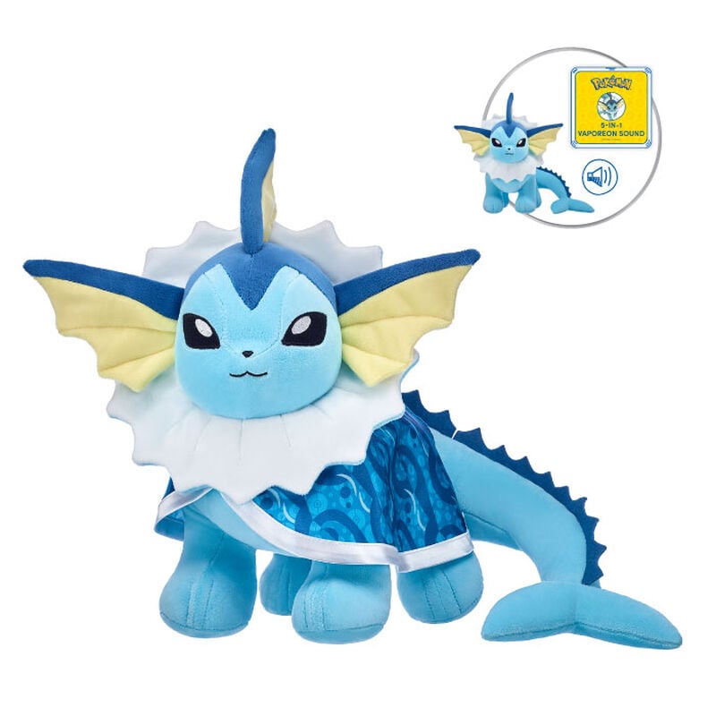 Pok&eacute;mon Vaporeon Plush Bundle plush by Build-A-Bear